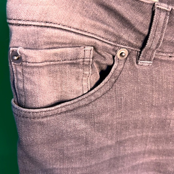 Size 6 Stretchy High Rise Skinny Women Jeans Ribbed Cropped Casual Denim Pants - Picture 13 of 17